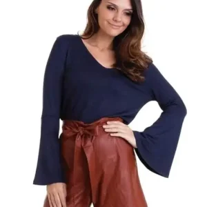 shorts-de-couro-marrom