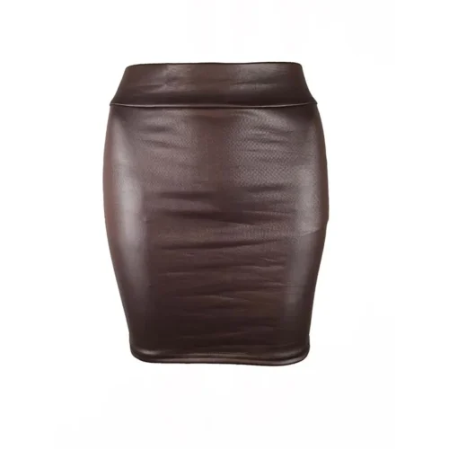 Preto fino imitação de couro lápis mini saia cintura alta sexy moda coreano saias curtas feminino atacado verão doce - Imagem 8