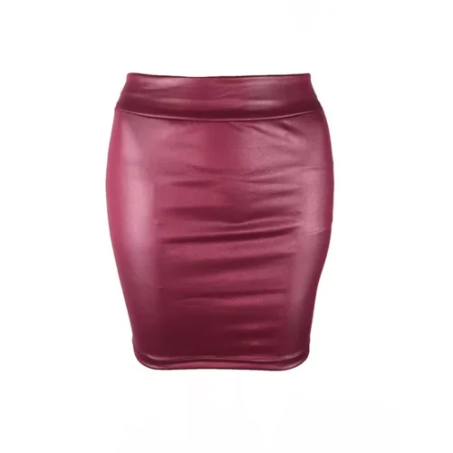 Preto fino imitação de couro lápis mini saia cintura alta sexy moda coreano saias curtas feminino atacado verão doce - Imagem 10